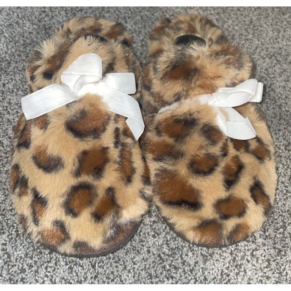 House of Harlow 1960 Leopard Faux Fur Slippers - Size M 6.5-7.5